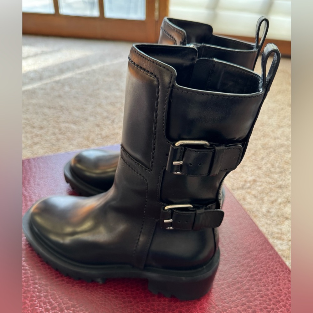 NIB Tamara Mellon Women’s Size 35.5 Black Pertecto 50- Vitello Boots - Picture 11 of 16